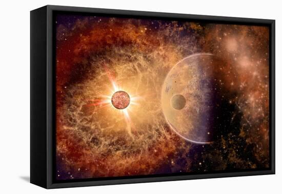 A Supernova Destroying Itself and its Planets-null-Framed Stretched Canvas