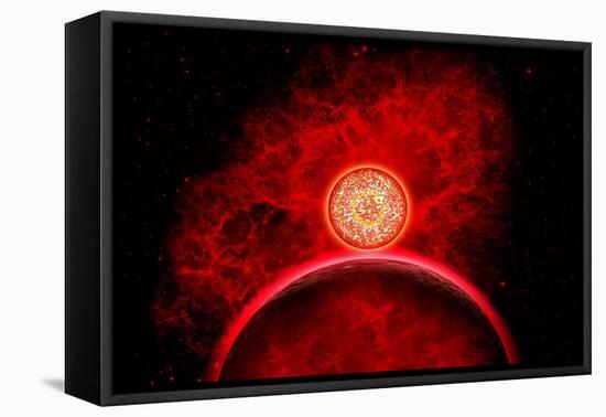 A Supernova Destroying Itself and its Planets-null-Framed Stretched Canvas