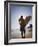 A Surfer Looks Out to the Waves at Manly Beach on Sydney's North Shore, Australia-Andrew Watson-Framed Photographic Print