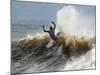 A Surfer Takes The Top Of A Wave In Santa Barbara, Ca-Daniel Kuras-Mounted Photographic Print