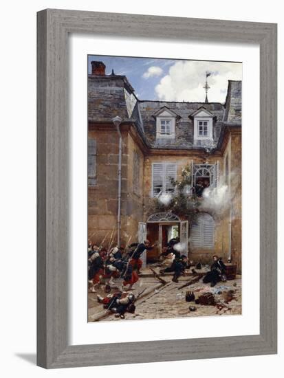 A Surprise Attack, Metz, 1884-Alphonse Marie de Neuville-Framed Giclee Print