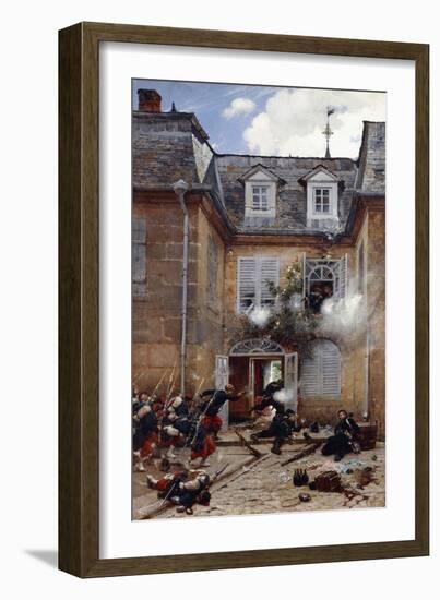 A Surprise Attack, Metz, 1884-Alphonse Marie de Neuville-Framed Giclee Print