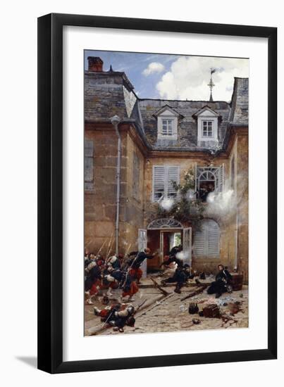 A Surprise Attack, Metz, 1884-Alphonse Marie de Neuville-Framed Giclee Print