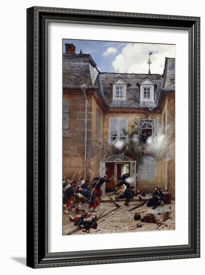 A Surprise Attack, Metz, 1884-Alphonse Marie de Neuville-Framed Giclee Print
