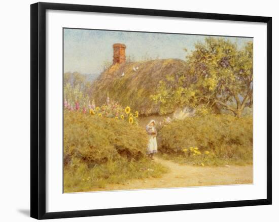 A Surrey Cottage (W/C on Paper)-Helen Allingham-Framed Giclee Print