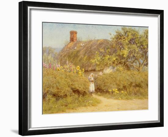 A Surrey Cottage (W/C on Paper)-Helen Allingham-Framed Giclee Print