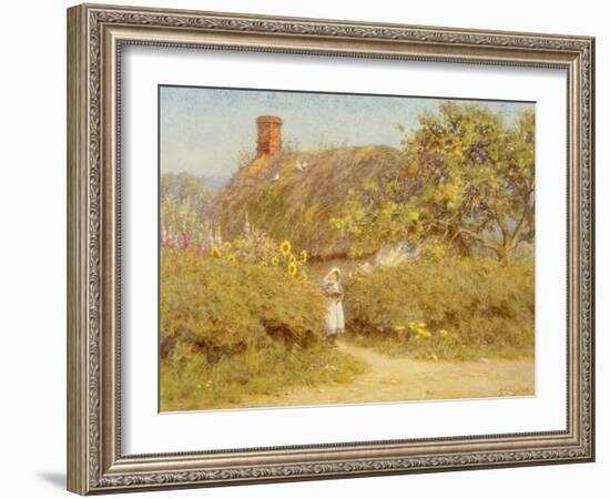 A Surrey Cottage (W/C on Paper)-Helen Allingham-Framed Giclee Print