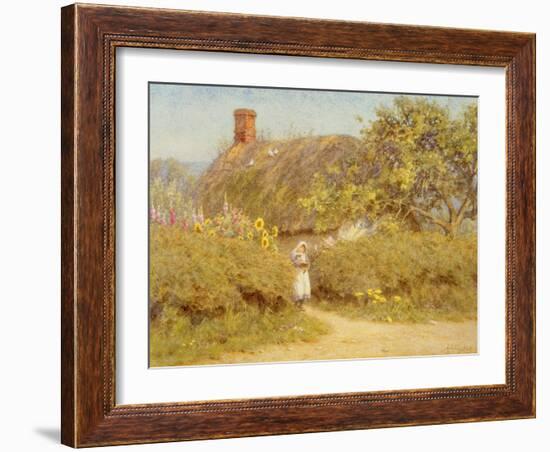 A Surrey Cottage (W/C on Paper)-Helen Allingham-Framed Giclee Print