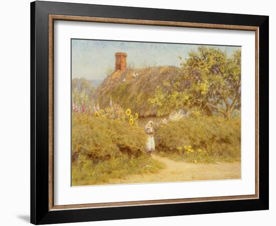 A Surrey Cottage (W/C on Paper)-Helen Allingham-Framed Giclee Print