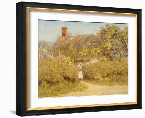 A Surrey Cottage (W/C on Paper)-Helen Allingham-Framed Giclee Print