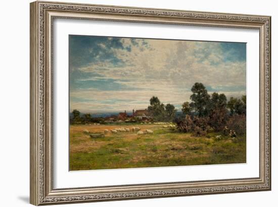 A Surrey Meadow, 1902 (Oil on Canvas)-Benjamin Williams Leader-Framed Giclee Print