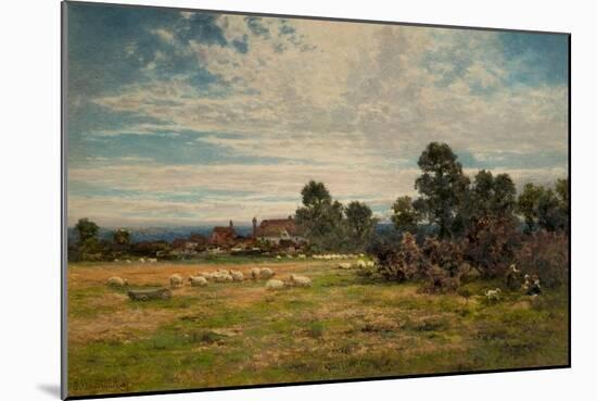 A Surrey Meadow, 1902 (Oil on Canvas)-Benjamin Williams Leader-Mounted Giclee Print