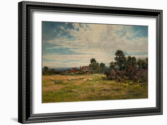 A Surrey Meadow, 1902 (Oil on Canvas)-Benjamin Williams Leader-Framed Giclee Print