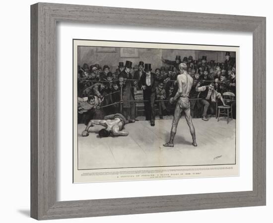 A Survival of Pugilism, a Glove Fight in 1896, Time!-Henry Marriott Paget-Framed Giclee Print