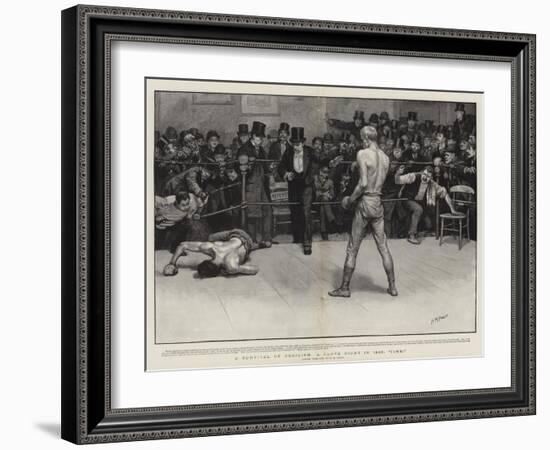 A Survival of Pugilism, a Glove Fight in 1896, Time!-Henry Marriott Paget-Framed Giclee Print