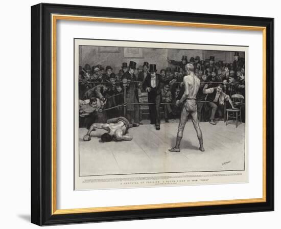 A Survival of Pugilism, a Glove Fight in 1896, Time!-Henry Marriott Paget-Framed Giclee Print