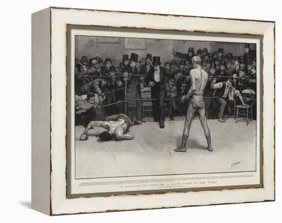 A Survival of Pugilism, a Glove Fight in 1896, Time!-Henry Marriott Paget-Framed Premier Image Canvas