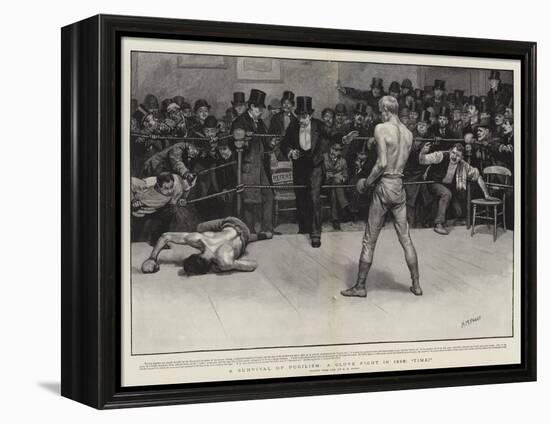 A Survival of Pugilism, a Glove Fight in 1896, Time!-Henry Marriott Paget-Framed Premier Image Canvas