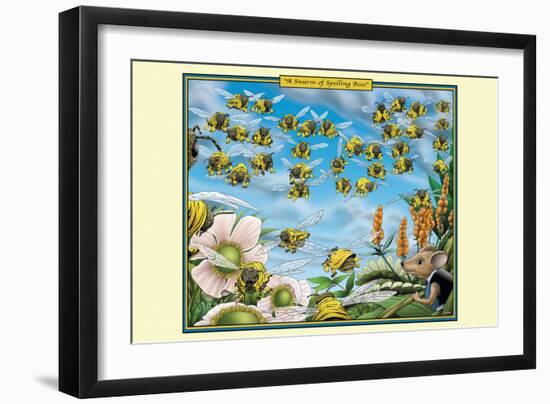 A Swarm of Spelling Bees-Richard Kelly-Framed Art Print