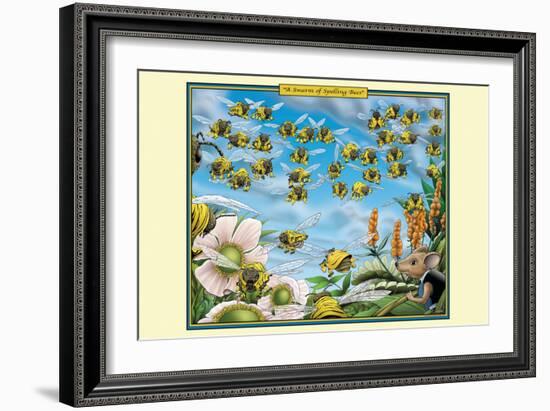 A Swarm of Spelling Bees-Richard Kelly-Framed Art Print