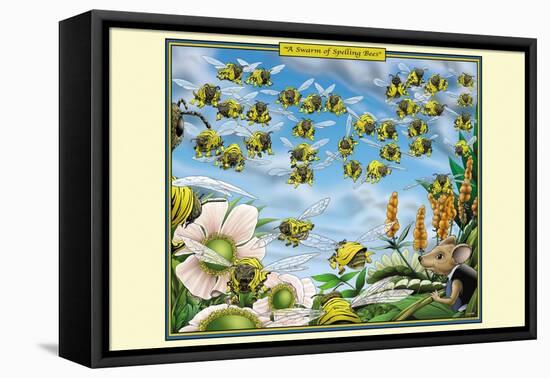 A Swarm of Spelling Bees-Richard Kelly-Framed Stretched Canvas
