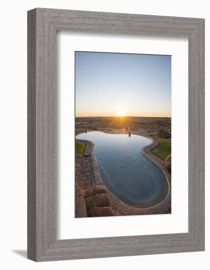 A Swimming Pool on the Edge of the Desert at Canyon Lodge Near the Fish River Canyon, Namibia-Alex Treadway-Framed Photographic Print