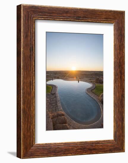 A Swimming Pool on the Edge of the Desert at Canyon Lodge Near the Fish River Canyon, Namibia-Alex Treadway-Framed Photographic Print