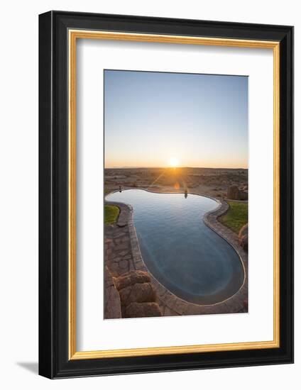 A Swimming Pool on the Edge of the Desert at Canyon Lodge Near the Fish River Canyon, Namibia-Alex Treadway-Framed Photographic Print