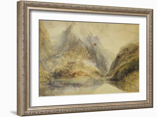 A Swiss Alpine Landscape-J. M. W. Turner-Framed Giclee Print