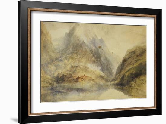 A Swiss Alpine Landscape-J. M. W. Turner-Framed Giclee Print