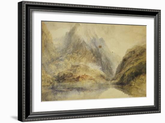 A Swiss Alpine Landscape-J. M. W. Turner-Framed Giclee Print