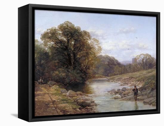 A Sylvan Stream, 19th Century-Thomas Creswick-Framed Premier Image Canvas