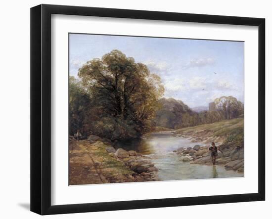 A Sylvan Stream, 19th Century-Thomas Creswick-Framed Giclee Print