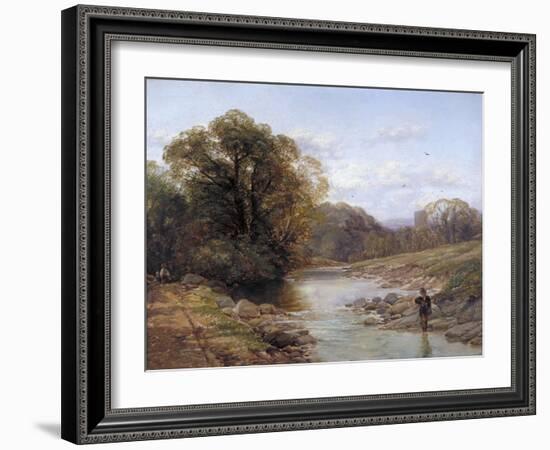 A Sylvan Stream, 19th Century-Thomas Creswick-Framed Giclee Print