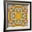 A Symmetric Floral Montage with Yellow Autumn Leafes-Alaya Gadeh-Framed Photographic Print