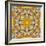 A Symmetric Floral Montage with Yellow Autumn Leafes-Alaya Gadeh-Framed Photographic Print