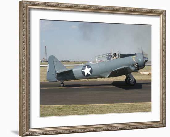 A T-6 Harvard Trainer Aircraft in Midland, Texas-Stocktrek Images-Framed Photographic Print