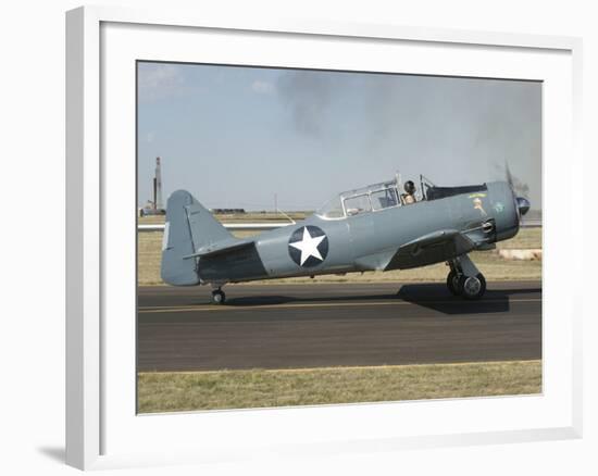 A T-6 Harvard Trainer Aircraft in Midland, Texas-Stocktrek Images-Framed Photographic Print