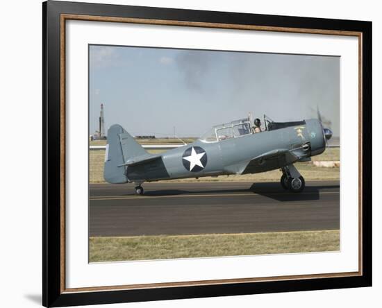 A T-6 Harvard Trainer Aircraft in Midland, Texas-Stocktrek Images-Framed Photographic Print