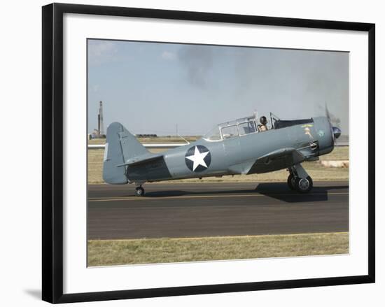 A T-6 Harvard Trainer Aircraft in Midland, Texas-Stocktrek Images-Framed Photographic Print