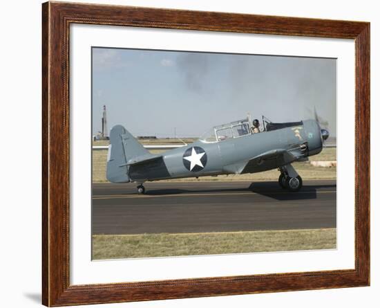 A T-6 Harvard Trainer Aircraft in Midland, Texas-Stocktrek Images-Framed Photographic Print