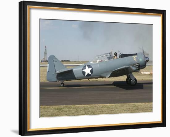 A T-6 Harvard Trainer Aircraft in Midland, Texas-Stocktrek Images-Framed Photographic Print