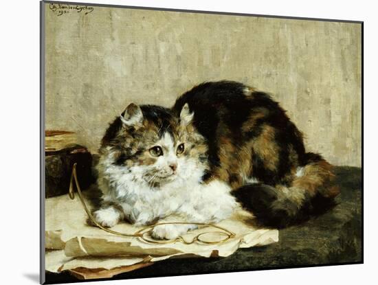 A Tabby Cat, 1920-Charles Van Den Eycken-Mounted Giclee Print