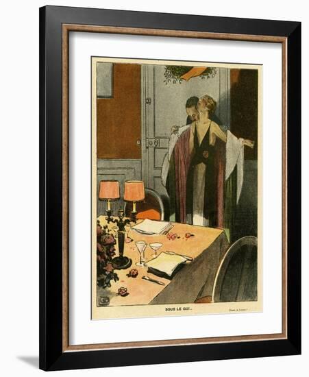 A Table for Two, 1918-Georges Leonnec-Framed Art Print