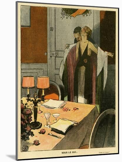 A Table for Two, 1918-Georges Leonnec-Mounted Art Print