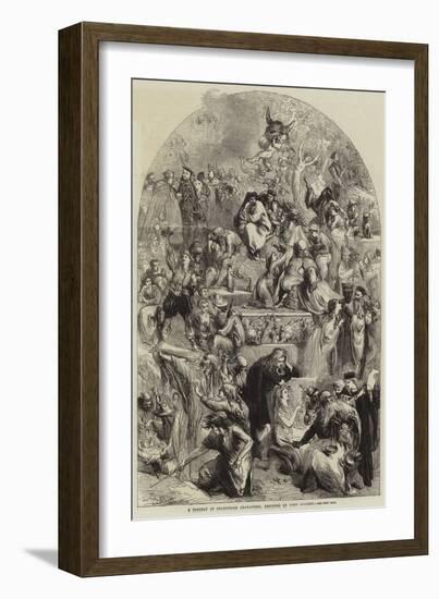 A Tableau of Shakespeare Characters-Sir John Gilbert-Framed Giclee Print