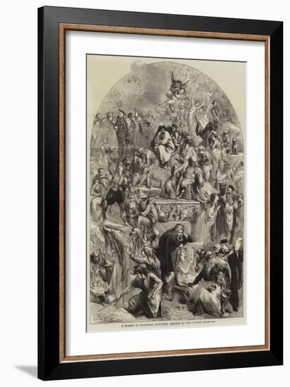 A Tableau of Shakespeare Characters-Sir John Gilbert-Framed Giclee Print