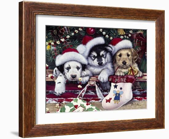 A Tail Wagging Christmas-Jenny Newland-Framed Giclee Print