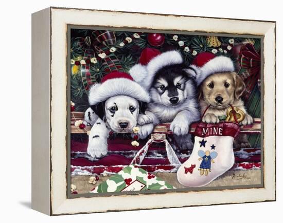 A Tail Wagging Christmas-Jenny Newland-Framed Premier Image Canvas