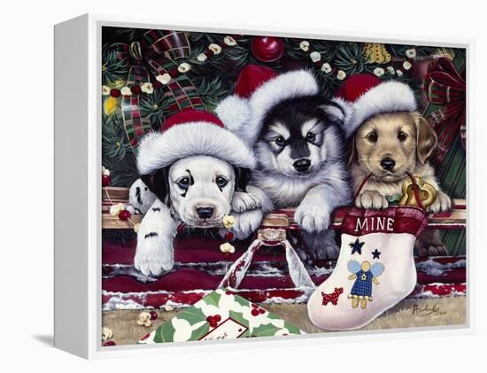 A Tail Wagging Christmas-Jenny Newland-Framed Premier Image Canvas